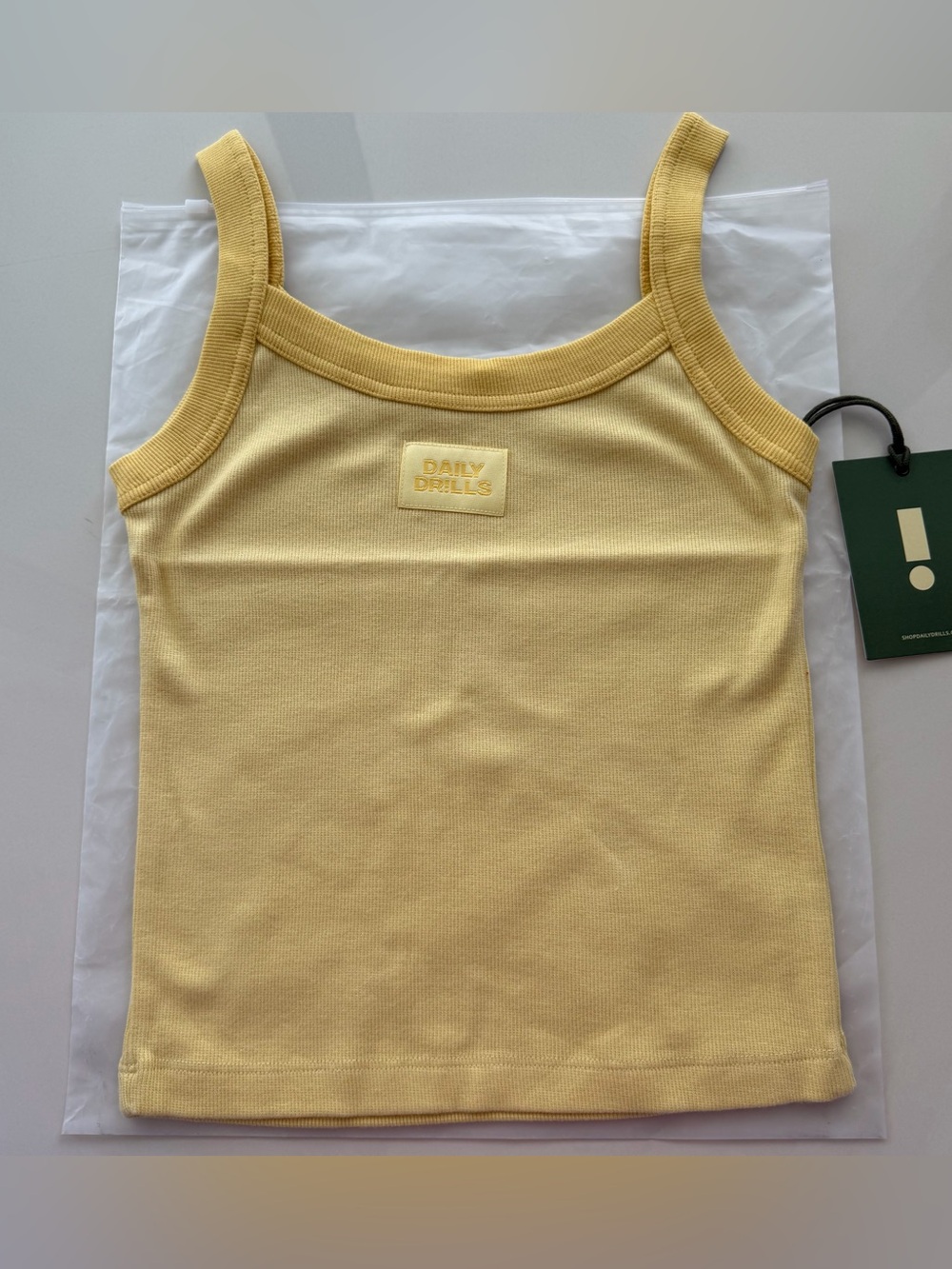Daily drills Logo Everyday Tank - Butter + Sunny with Tonal Patch 
XS/S